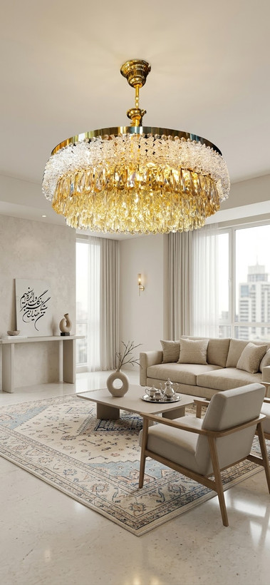 لوستر سقفی مدل سارن با رنگبندی و سایز بندی دلخواه